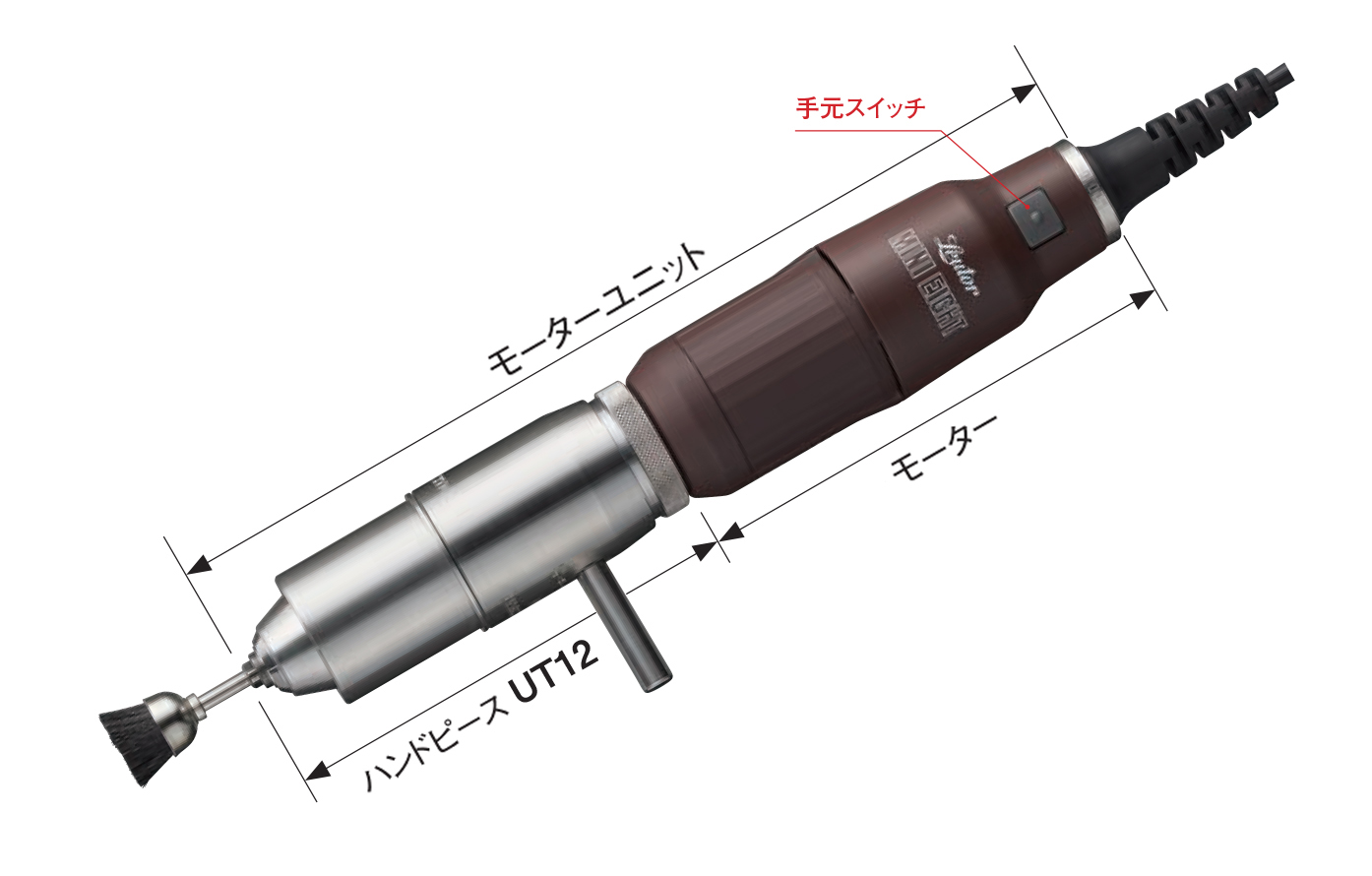 可愛いクリスマスツリーやギフトが！ リューター 機械装着用h4スピンドル 電源ユニット ELCD64C 1247055 法人 事業所限定 直送元 